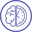 Brain with clock icon
